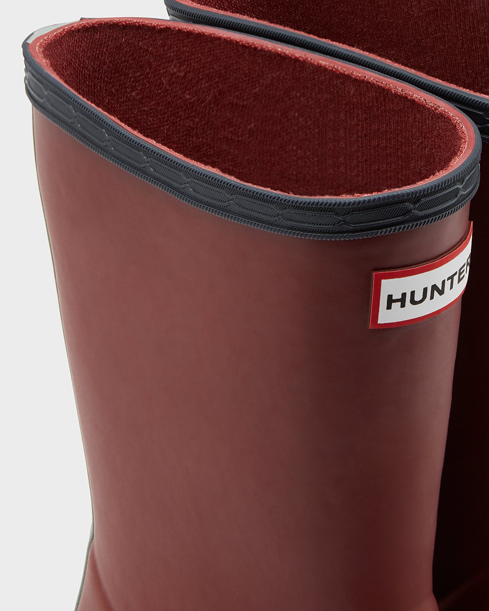 Kids Hunter Original First Classic | Rain Boots Grey Red/Grey | NZ-70134-IELD